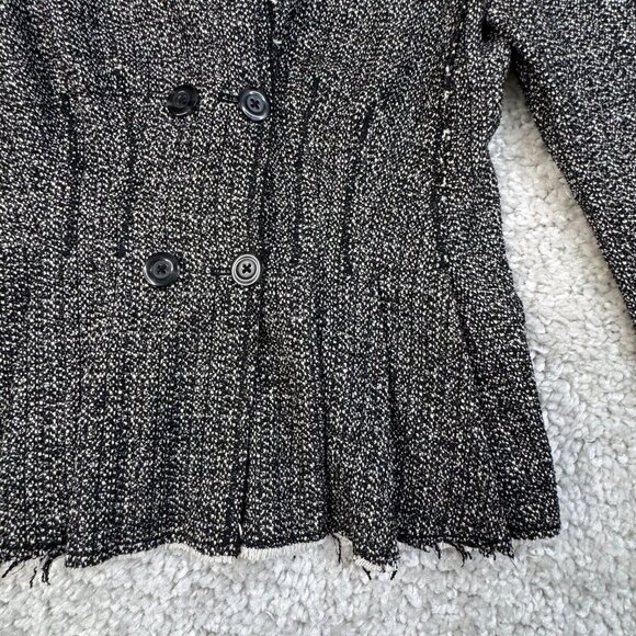 Rebecca Taylor Black and White Tweed Blazer with Peplum - Picture 5 of 9